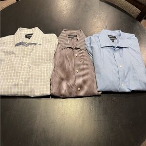 Bonobos Blue, White, and Brown Dress Shirts